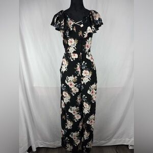 Mossimo Boho Floral Romper with Flutter Sleeves